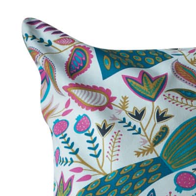 Extra-Large Quirky Peacock Print Cushion