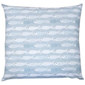 Oceano Fish Print Extra-Large Cushion in Bleu