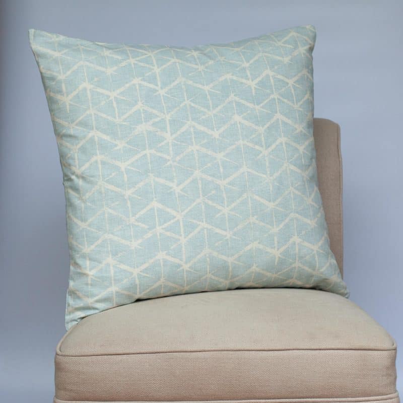 Astrid Trellis Extra-Large Cushion in Duck Egg Blue
