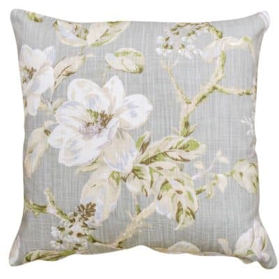 Siena Floral Cushion in Dove Grey