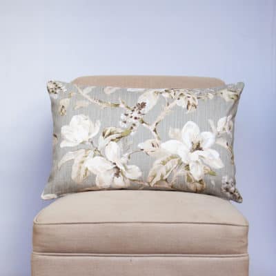 Siena Floral XL Rectangular Cushion in Dove Grey