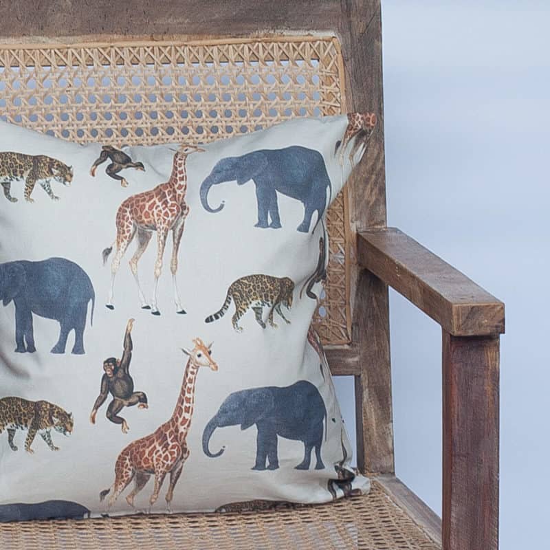 Zoo Animals Printed Cushion