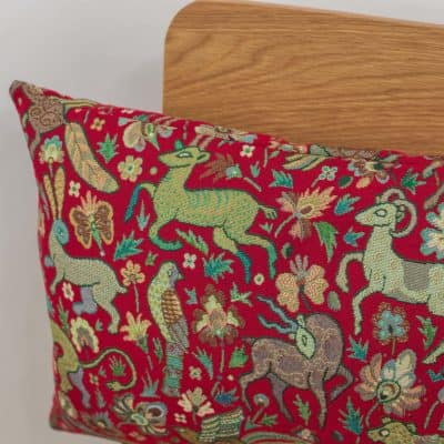 Mythical Animals XL Rectangular Cushion in Red