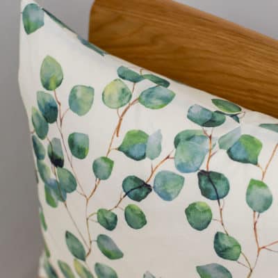 Delicate Eucalyptus Leaf Print Cushion