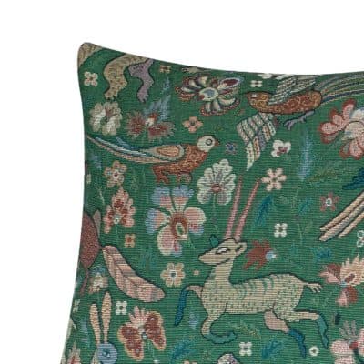 Mythical Animals Extra-Large Cushion in Forest Green