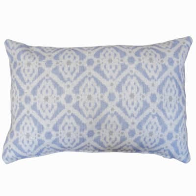 Santorini Linen Blend Boudoir Cushion in Soft Blue
