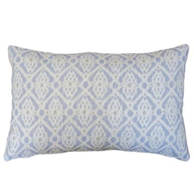 Santorini Linen Blend XL Rectangular Cushion in Soft Blue