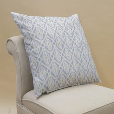 Santorini Linen Blend Extra-Large Cushion in Soft Blue