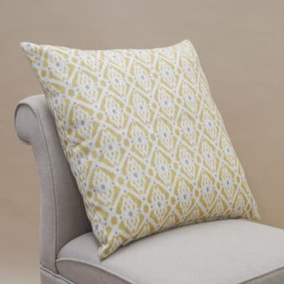Santorini Linen Blend Extra-Large Cushion in Yellow