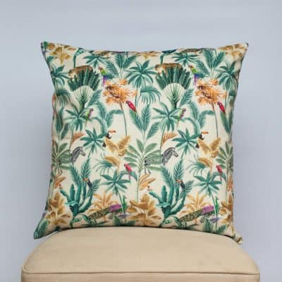Jungle Wildlife Velvet Extra-Large Cushion