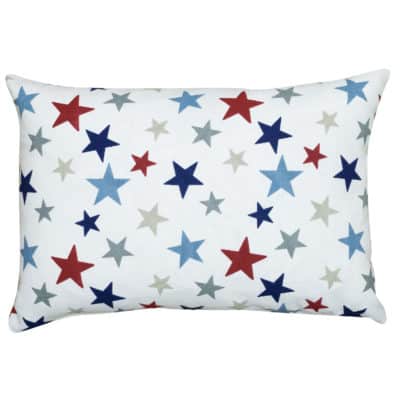 Red and Blue Star Boudoir Cushion