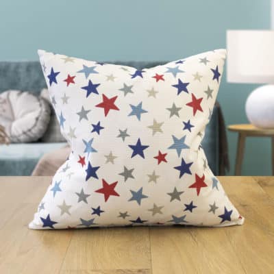 Red and Blue Star Cushion