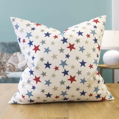 Red and Blue Star Extra-Large Cushion