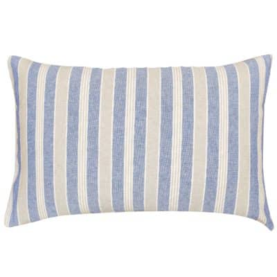 Marina Nautical Stripe XL Rectangular Cushion in Sky Blue