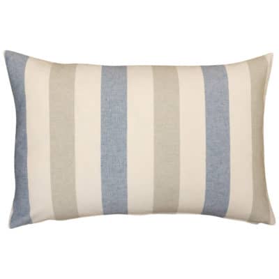 Harbour Stripe XL Rectangular Cushion in Denim Blue