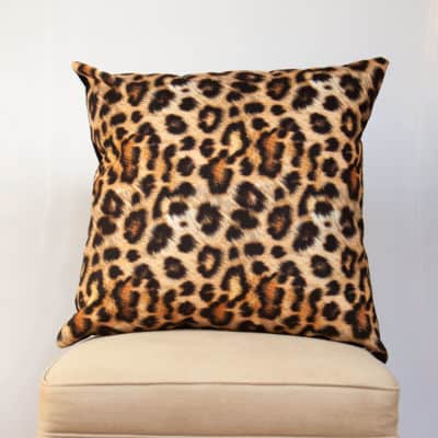 Leopard Spot Velvet Extra-Large Cushion