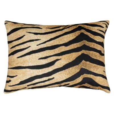 Tiger Stripe Velvet Boudoir Cushion