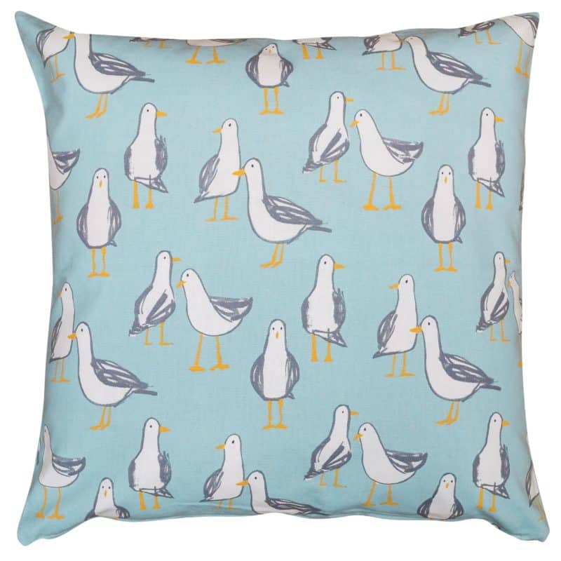 Seagull Extra-Large Cushion in Duck Egg