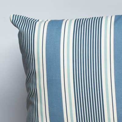 Coastal Stripe Cushion in Navy Blue