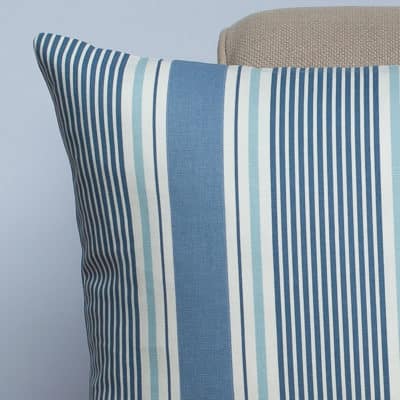 Coastal Stripe XL Rectangular Cushion in Navy Blue