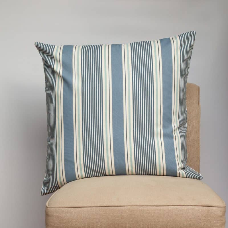Coastal Stripe Extra-Large Cushion in Navy Blue