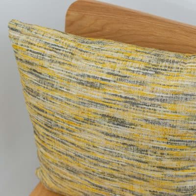 Textured slub-weave Cushion in Ochre