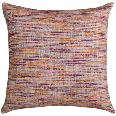 Textured slub-weave Cushion in Berry Purple