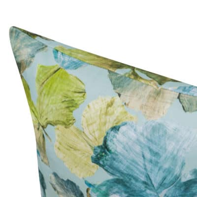 Falling Leaves Extra-Large Cushion in Ocean Blue