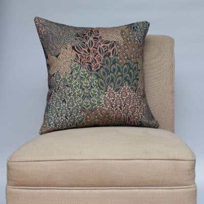 Winter Garden Linen Blend Extra-Large Cushion in Olive
