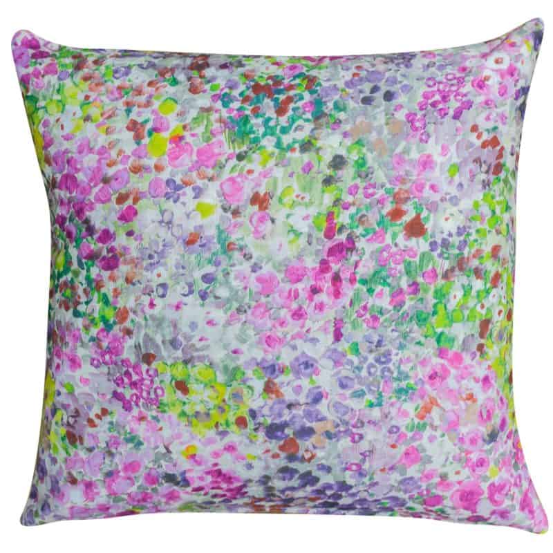 Provence Floral Cushion in Pansy Pink
