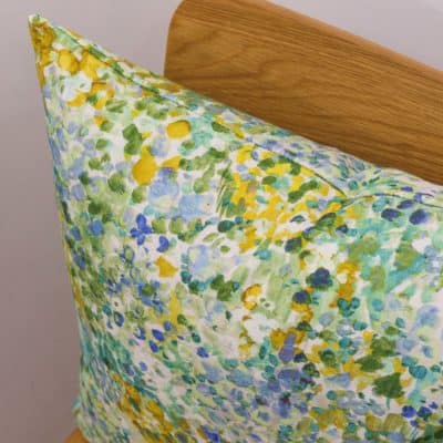 Provence Floral Cushion in Delphinium Blue