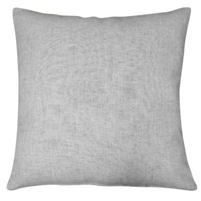 Plain Slub Linen Blend Cushion in Faded Grey
