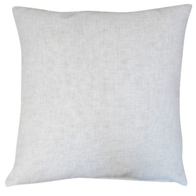 Plain Slub Linen Blend Cushion in Salt Grey