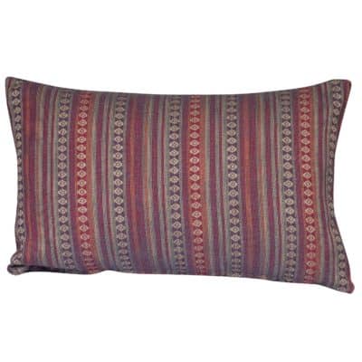 Navajo Blanket Weave XL Rectangular Cushion in Burgundy