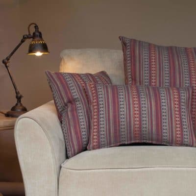 Navajo Blanket Weave XL Rectangular Cushion in Burgundy