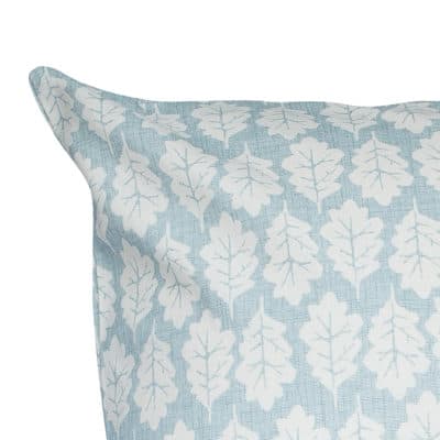 Autumn Leaf Extra-Large Cushion in Duck Egg