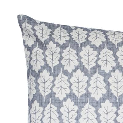 Autumn Leaf XL Rectangular Cushion in Dove Grey