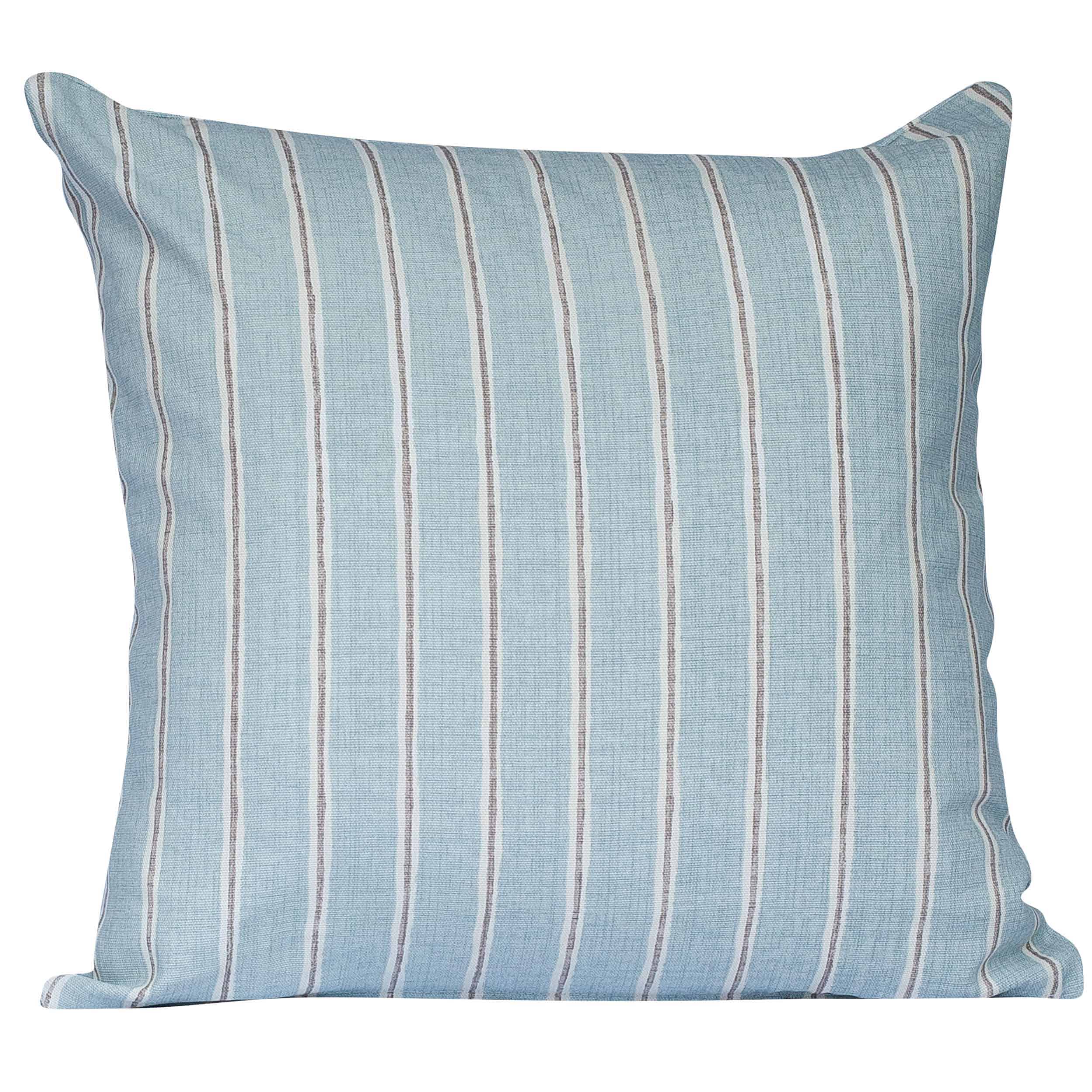 Cambridge Stripe Cushion in Duck Egg - Linen Loft