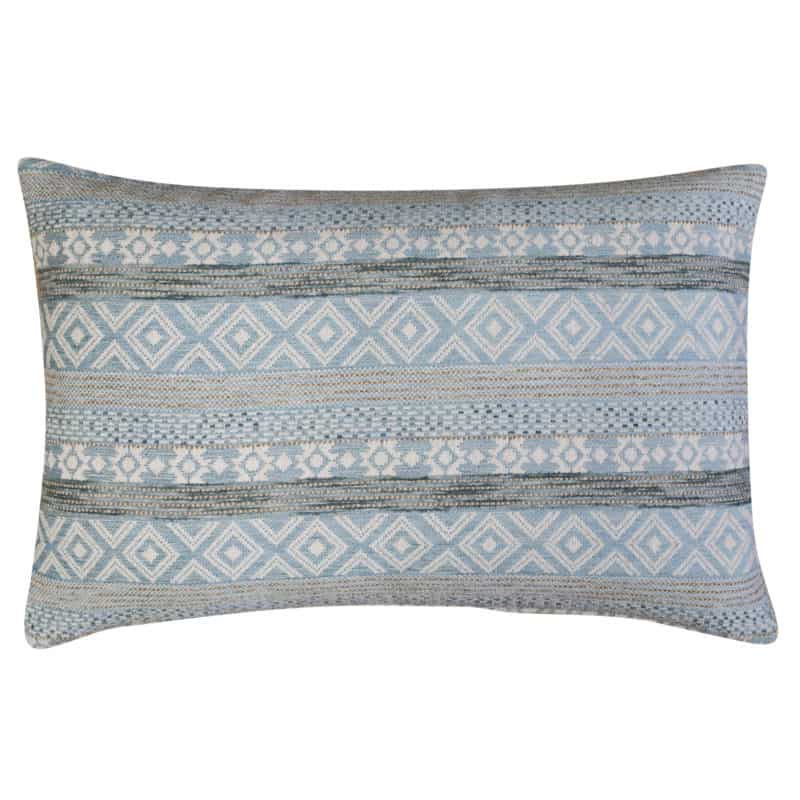 Maya Aztec Jacquard XL Rectangular Cushion in Sky Blue