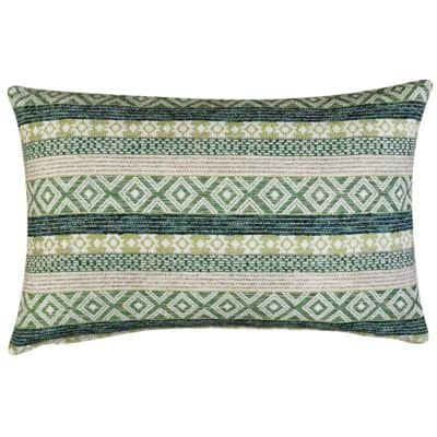 Maya Aztec Jacquard XL Rectangular Cushion in Grass