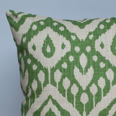 Moroccan Kilim Print Cushion in Forest Green