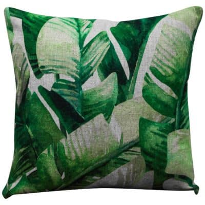 Linen Rich Palm Leaf Cushion