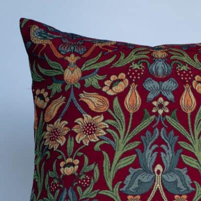 Manor Garden Tapestry Extra-Large Cushion in Red