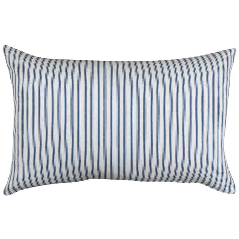 Nautical Cotton Ticking Stripe XL Rectangular Cushion in Navy