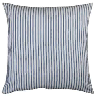 Nautical Cotton Ticking Stripe Extra-Large Cushion in Navy
