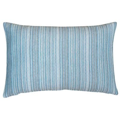 Textured Stripe Outdoor XL Rectangular Cushion in Blue