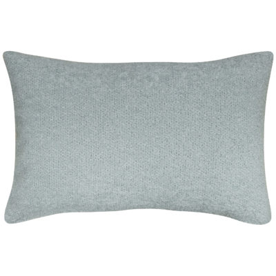 Textured Teddy Bear Boucle XL Rectangular Cushion in Duck Egg