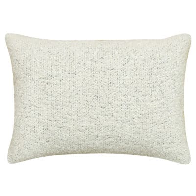 Textured Teddy Bear Boucle Boudoir Cushion in Cream