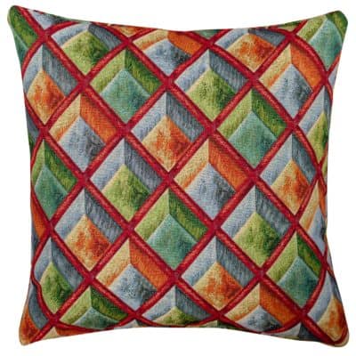 Paolo Stained Glass Style Tapestry Cushion
