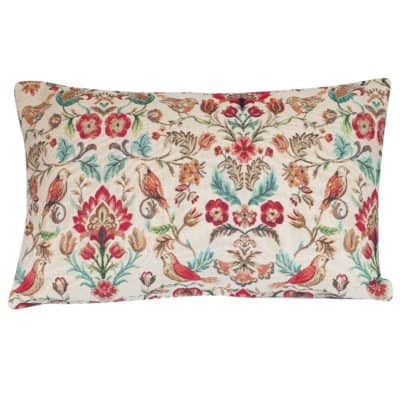 Morris Style Bird Garden Tapestry XL Rectangular Cushion